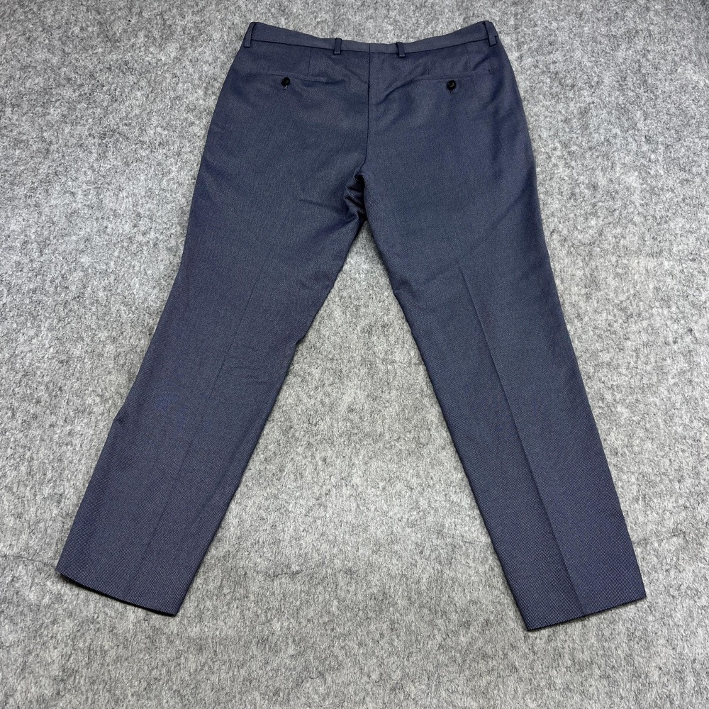 Hugo Boss Crigan Pants Mens 34 Blue Slim Wool Blend Dress Trousers Actual35x29 - Picture 2 of 16